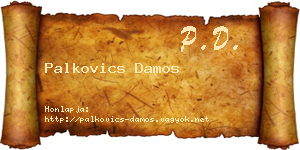 Palkovics Damos névjegykártya